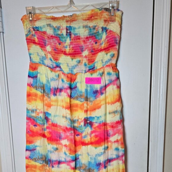 Caribbean Joe Strapless Maxi Sundress – Multicolor – Size Large - Picture 1 of 5